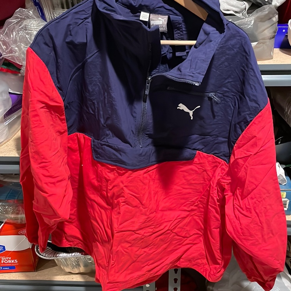 Vintage puma windbreaker 1/4 zip womens xl